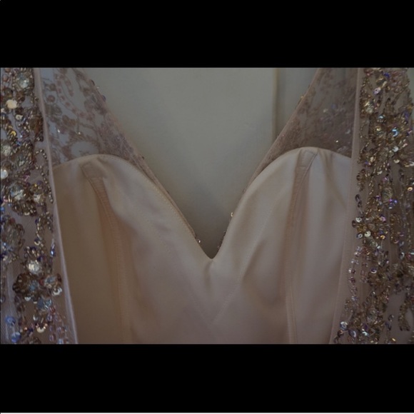 Light Pink Beaded Prom Formal Dress - Picture 7 of 7